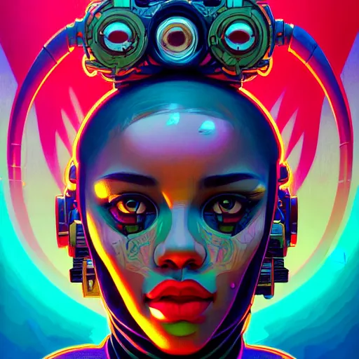 Image similar to high quality high detail portrait of a diesel punk jinx in an alien world, tristan eaton, victo ngai, artgerm, rhads, ross draws, hyperrealism, intricate detailed, alphonse mucha, 8 k, sci - fi, pastel colors, artstation,