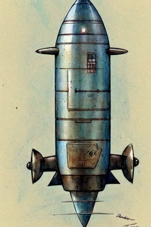 Image similar to (((((1950s rocketship . muted colors.))))) by Jean-Baptiste Monge !!!!!!!!!!!!!!!!!!!!!!!!!!!