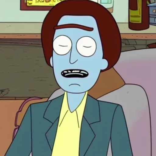 Prompt: johnny depp in rick and morty