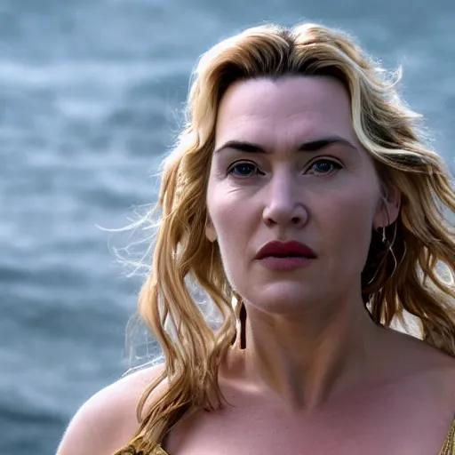Image similar to Kate Winslet being a warrior, 8k hd