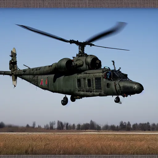 Image similar to soviet helicopter Mi-24, military art