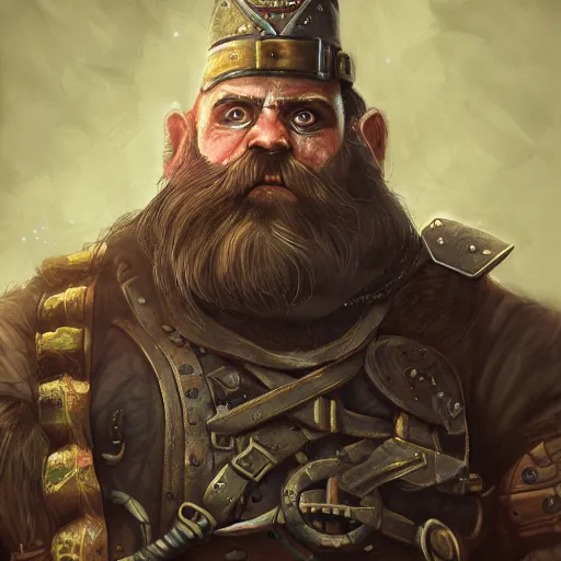 Prompt: a detailed portrait painting of the dwarf bardin goreksson from vermintide 2 video game steampunk engineer, artstation, 8 k, fantasy