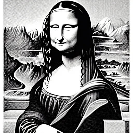 Prompt: the mona lisa in the style of dan hillier