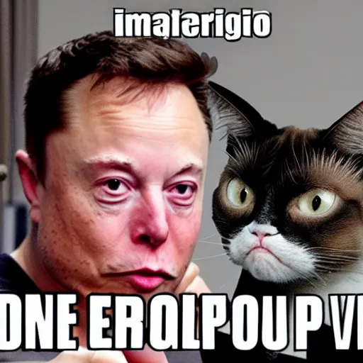 Image similar to Elon Musk Grumpy Cat