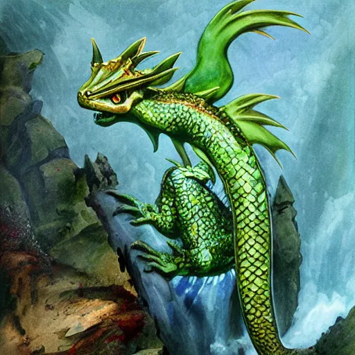 Image similar to water dragon by zatzka, hans