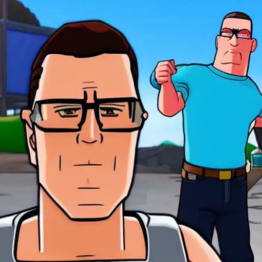 Image similar to Hank Hill in Fortnite