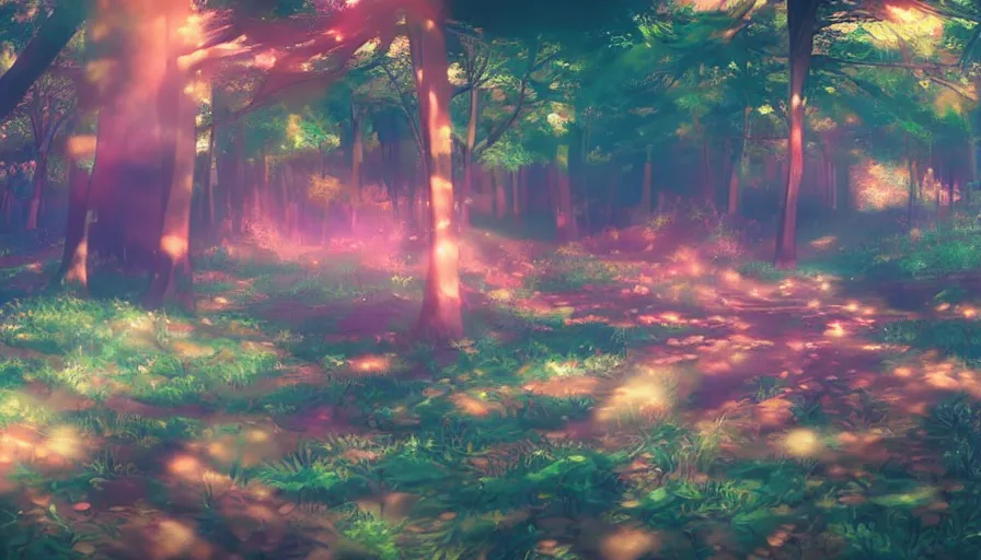 Prompt: forest made of toes, cinematic, anime style, vibrant, landscape