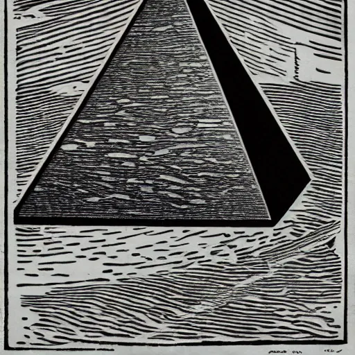 Prompt: martian chilled reflective lagoon pyramid albatross seasoning corolla woodcut, by jeff easley and robert henri and mark rothko, trending on cgsociety, chiaroscuro, charcoal drawing