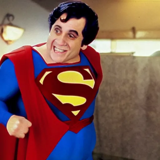 Image similar to danny devito as superman