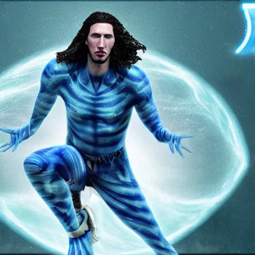 Image similar to adam driver in avatar as a navi