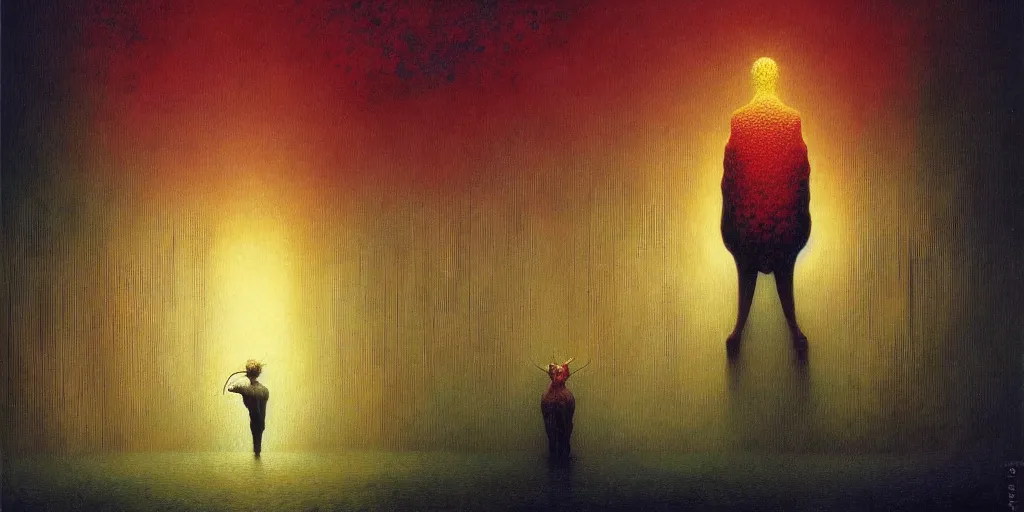 Image similar to imaginary animals abstract oil painting by gottfried helnwein pablo amaringo raqib shaw beksinski cinematic sci - fi carl spitzweg