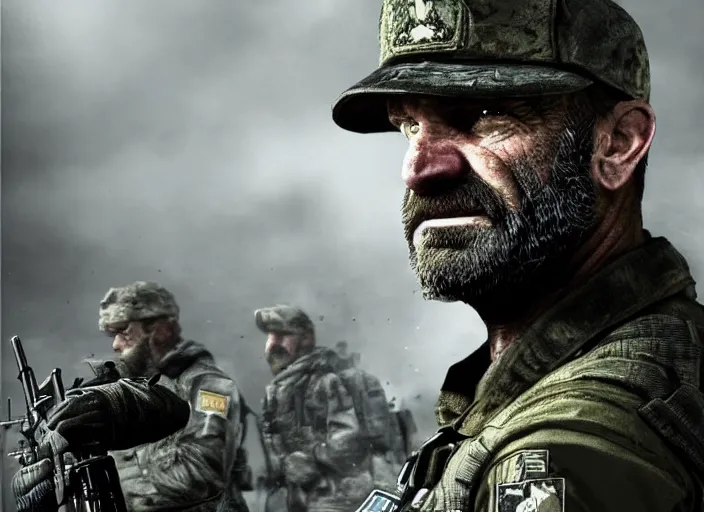 Image similar to a portrait of captain price form call of duty modern warfare