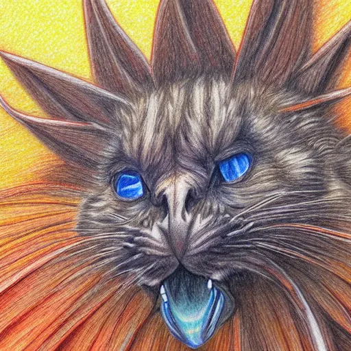 Image similar to Colored pencil art on paper, highly detailed, artstation, PrismaColor