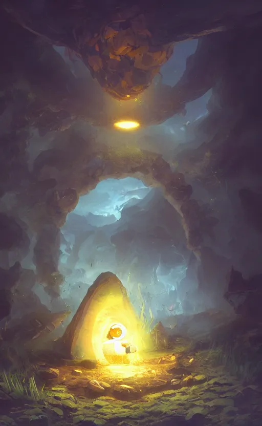 Image similar to a potato opening a portal to the potato dimension, fantasy concept art, dynamic lighting, cinematic, ultra detailed, stunning visuals, creative, trending on art station, ambient lighting, atmospherical