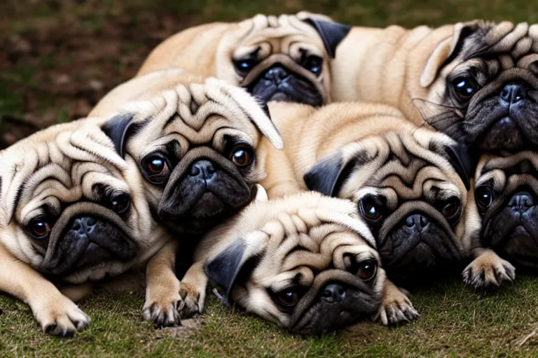 Image similar to a pug centipede, photo