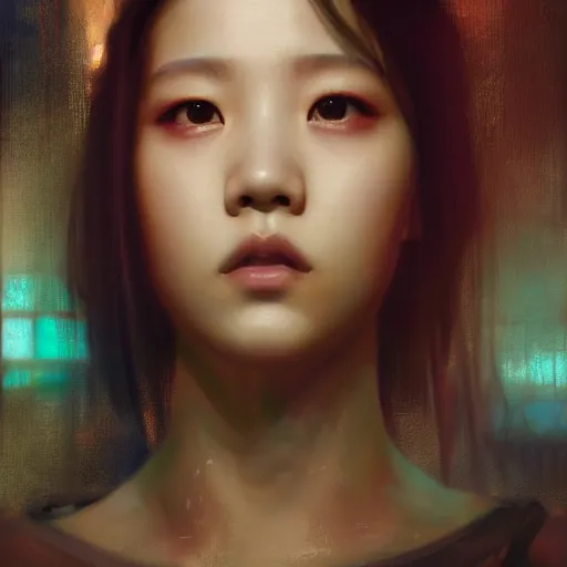 Image similar to jisoo of blackpink, hyperrealistic portrait, bladerunner street, art of elysium by jeremy mann and alphonse mucha, fantasy art, photo realistic, dynamic lighting, artstation, poster, volumetric lighting, very detailed face, 8 k, award winning