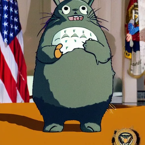 Image similar to donald trump is totoro