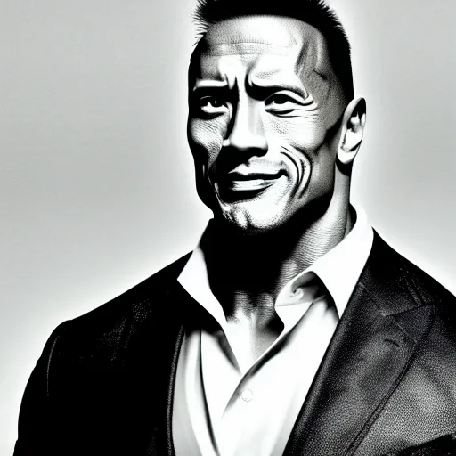 Image similar to ( dwayne johnson ) have a face of arnold arnold schwarzenegger. symmetric face, coherent face, coherent eyes, symmetric eyes