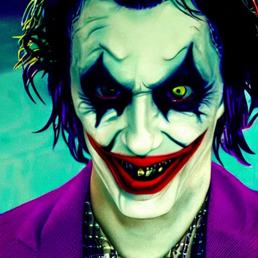 Prompt: playboi carti as the joker 4 k detailed super realistic