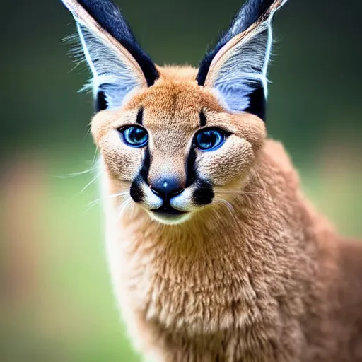 Image similar to portrait photo of cute fluffy caracal, with cowboy hat, highly detailed, high resolution, cosplay photo, stunning, bokeh soft, 1 0 0 mm, trending on instagram, by professional photographer, soldier clothing, shot with a canon, low saturation