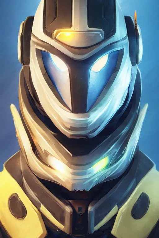 Image similar to epic mask helmet robot ninja portrait stylized as fornite style game design fanart by concept artist gervasio canda, behance hd by jesper ejsing, by rhads, makoto shinkai and lois van baarle, ilya kuvshinov, rossdraws global illumination radiating a glowing aura global illumination ray tracing hdr render in unreal engine 5