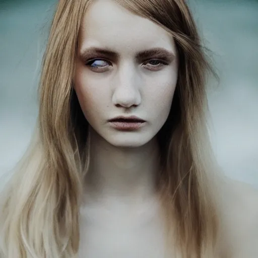 Prompt: georgous blonde girl by Alessio Albi