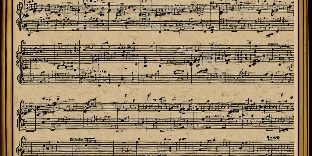 Prompt: baroque sheet music