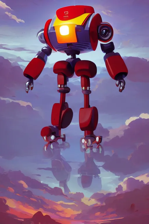 Image similar to metabots medabots medarotto medarot robot minimalist comics, behance hd by jesper ejsing, by rhads, makoto shinkai and lois van baarle, ilya kuvshinov, rossdraws global illumination ray tracing hdr radiating a glowing aura