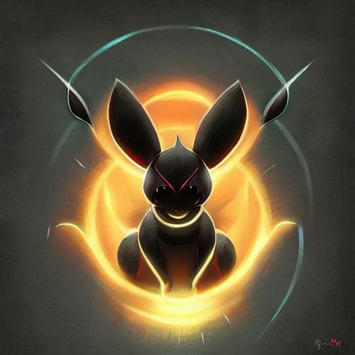 Prompt: umbreon by Ross Tran