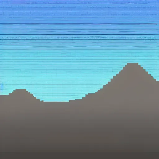 Prompt: an ocean and mountains on a hazy distant planet, extremely detailed, pixel art