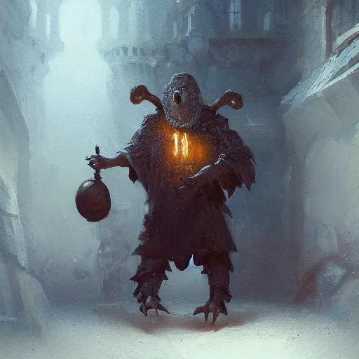 Prompt: High quality painting of a medieval humanoid cheese monster by Greg Rutkowski and Thomas Kinkade trending on artstation