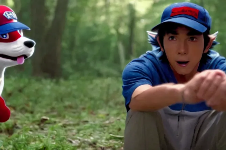 Prompt: live action film still of ash ketchum in the new sci - fi movie