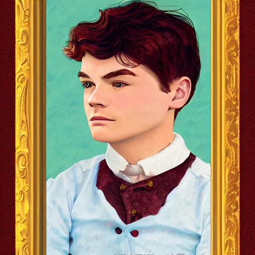 Image similar to Gilbert Blythe from anne with an e as college student, digital art