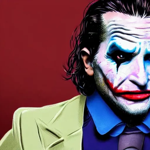 Prompt: a portrait of Bradley Cooper dressed As The Joker