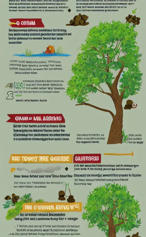 Prompt: infographic on how to grow a tree