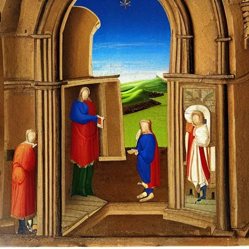 Prompt: windows xp background, medieval painting