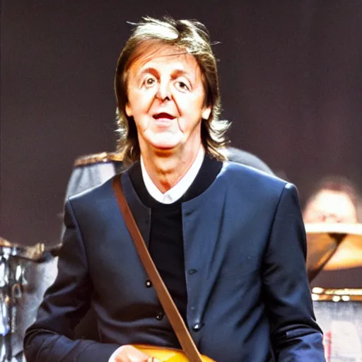 Image similar to paul mccartney playing in the nba