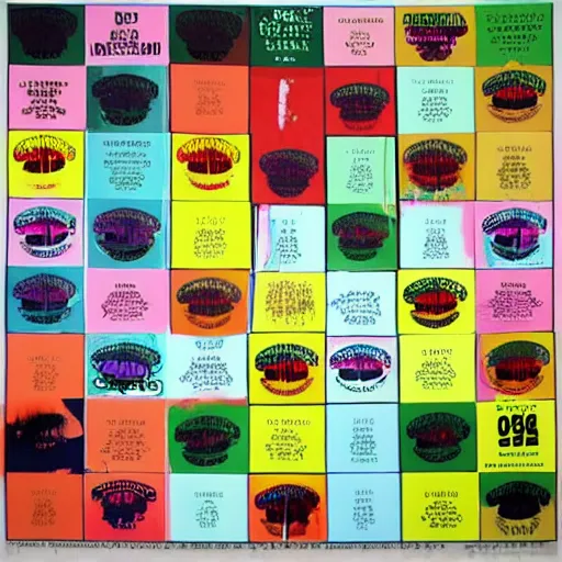 Image similar to in a million world, billion world, quadrillion world rap moves on to the year three thousand, by andy warhol