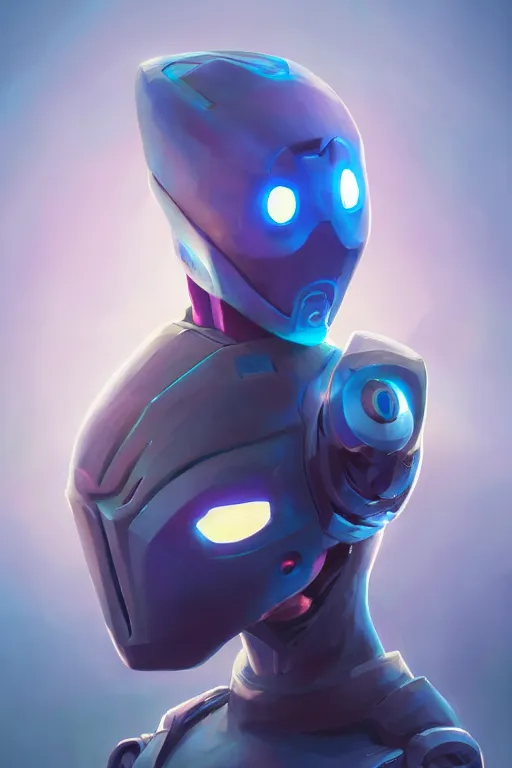 Image similar to epic mask helmet robot ninja portrait stylized as fornite style game design fanart by concept artist gervasio canda, behance hd by jesper ejsing, by rhads, makoto shinkai and lois van baarle, ilya kuvshinov, rossdraws global illumination radiating a glowing aura global illumination ray tracing hdr render in unreal engine 5