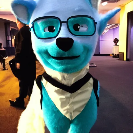 Prompt: walter white at a furcon