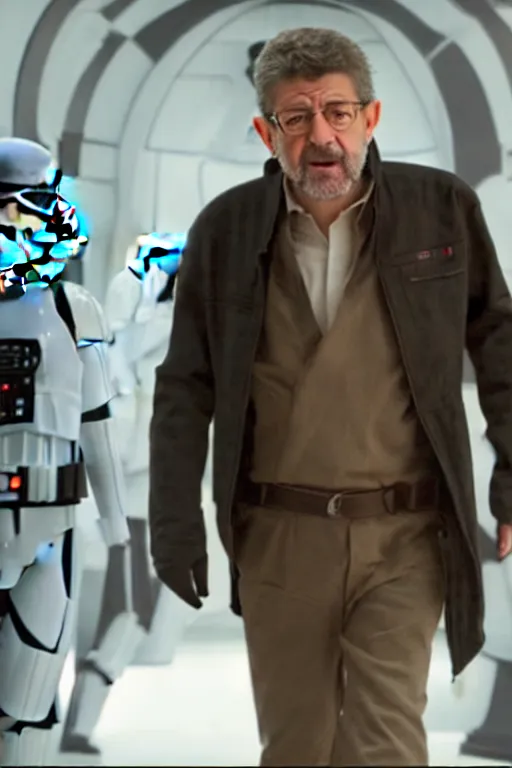 Prompt: [a still of Melenchon in the movie Star Wars, evil, 4k, HD, high quality]