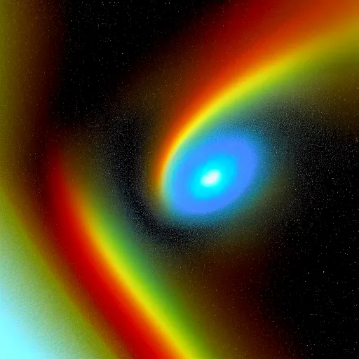 Image similar to rainbow cosmic black hole