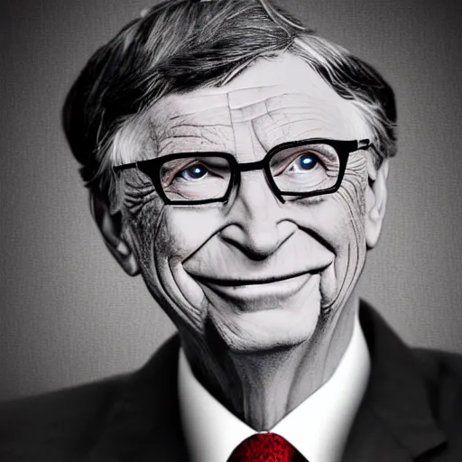 Prompt: the devil representing bill gates, realistic photo, instagram, 4k, portrait