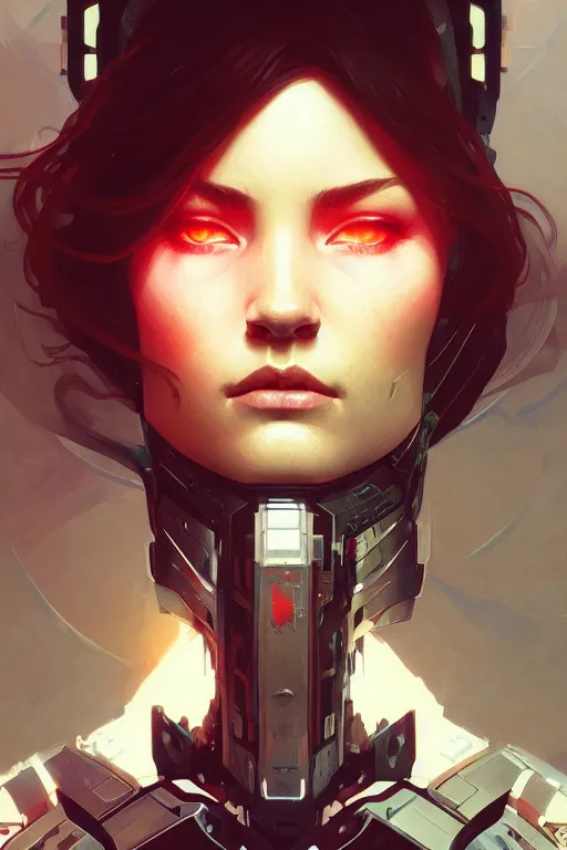 Prompt: a portrait of war machine, fantasy, sharp focus, intricate, elegant, digital painting, artstation, matte, highly detailed, concept art, illustration, ambient lighting, art by ilya kuvshinov, artgerm, alphonse mucha, and greg rutkowski