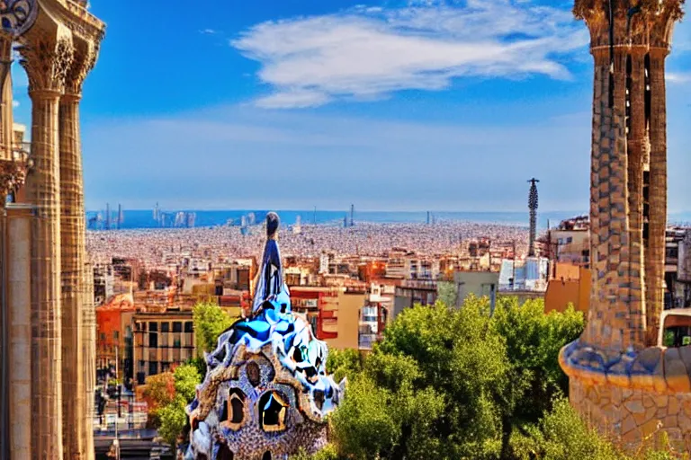 Image similar to a beautiful view from barcelona