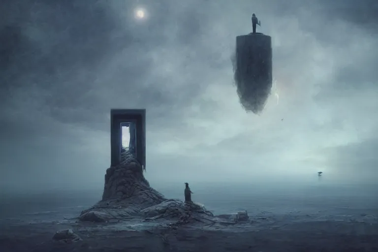 Image similar to Crushing Misery of Entropied Soul, Les Edwards, Zdzislaw Beksinski, Carl Gustav Carus, John Harris, Michal Karcz, Zhang Kechun, Mikko Lagerstedt, Scott Listfield, Steven Outram, Jessica Rossier