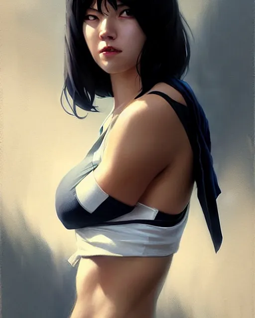 Prompt: cassandra cain with white bra portrait | | realistic shaded, pleasant face, bad looking, fine details, realistic shaded lighting poster by greg rutkowski, magali villeneuve, artgerm, jeremy lipkin and michael garmash and rob rey