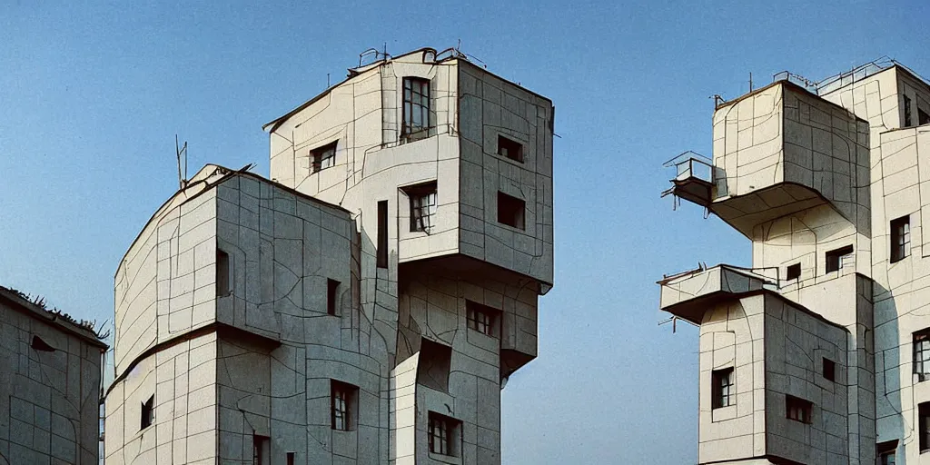 Image similar to tbilisi, architecture, bauhaus, pop surrealism, surrealism,