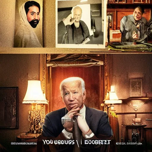 Image similar to photorealistic picture by nick ut and eddie adams and saul bromberger and yousuf karshs, pulitzer winning, best photography of the last decade, photorealistic, bokeh, fine details, 4 k, aesthetic / joe biden meets osama bin laden and talk each other