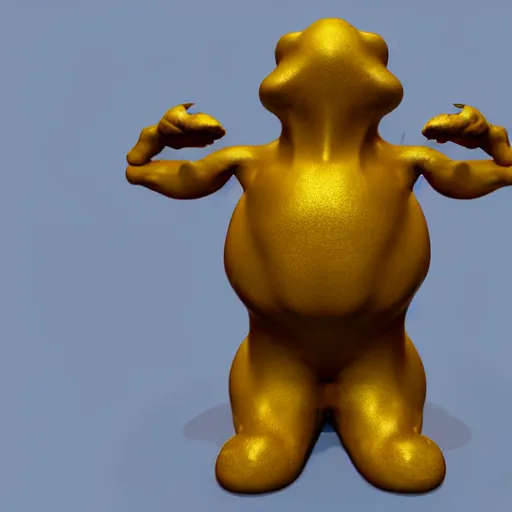 Prompt: gloppy, 3d model, unreal engine, hyper detailed, golden hour lighting, symmetrical